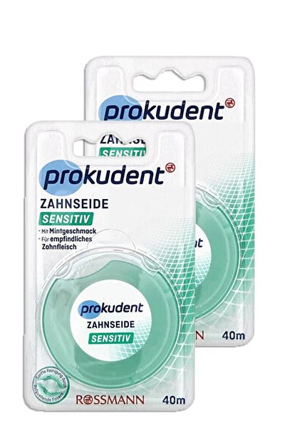 prokudent Dental Floss Mint Flavored Sensitive 40 Meters (2 Pieces)