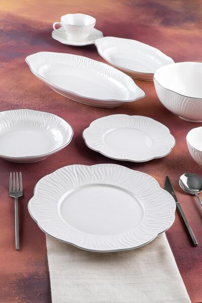 ACAR Alina Silver 6 Kişilik 39 Parça Yemek Takımı MSYT0119