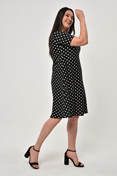 BEĞENDİM Κοντομάνικο πουά φόρεμα