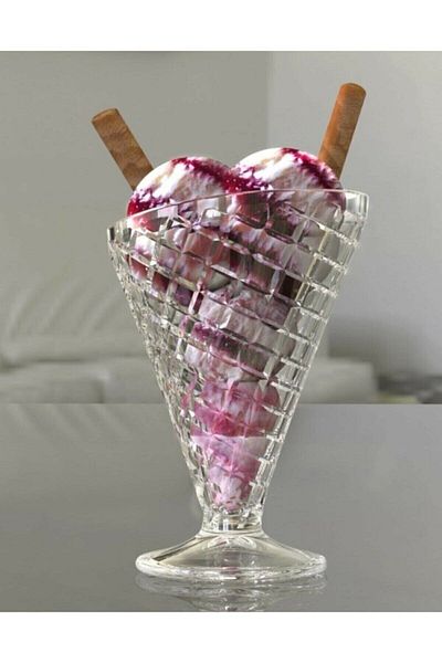 city glass Alaska Cornetto 2-Piece Ice Cream Bowl 300 ml.