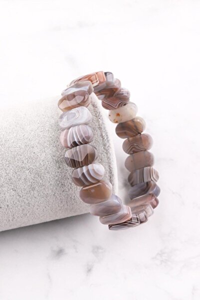 MARANKİ Bosvana Akik Bileklik Kare Model 2