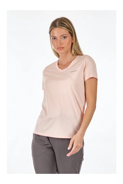 lumberjack Tricou cu decolteu în V, cu croiala normală, roz pastel, pentru femei 2SCT1323FX