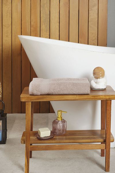 Karaca Home Dielle Recycle - 100% Cotton Beige Bath Towel, 70x140 cm