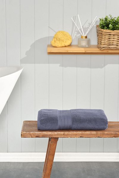 Karaca Home Aquasoft Navy Blue 100% βαμβακερή πετσέτα μπάνιου - 85x150 εκ.