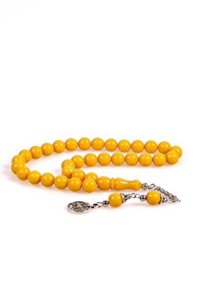 izmirpazarı Mărgele de rugăciune din chihlimbar Küre Tane Yellow Tonda