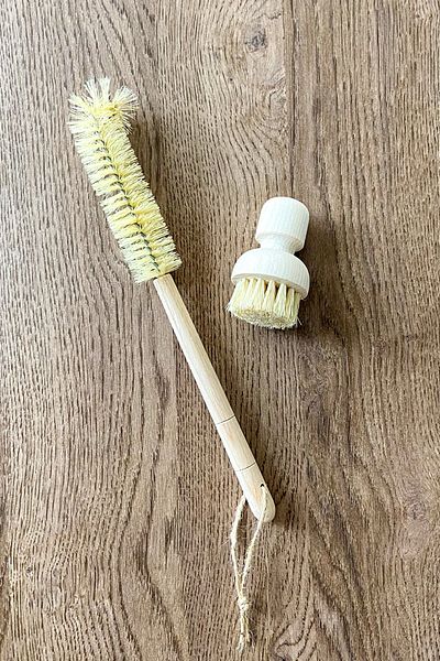 Wonwood Wooden Baby Bottle Cleaning Brush + Multi-Purpose Cleaning Brush
