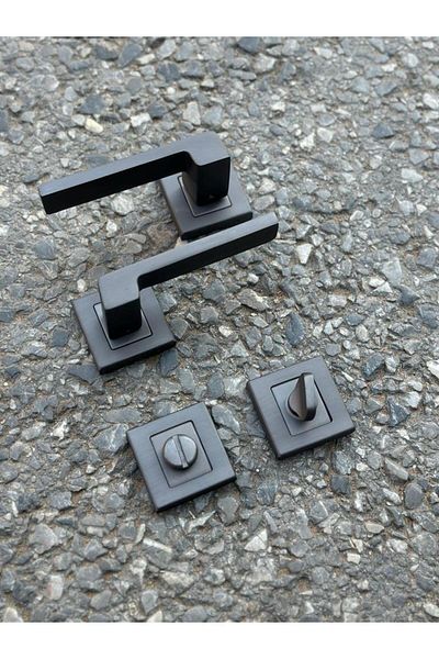 ARON ( 2 Sets ) Sofuoğlu Anka Matte Anthracite Prism Model Handle (Bathroom-WC) Door Handle