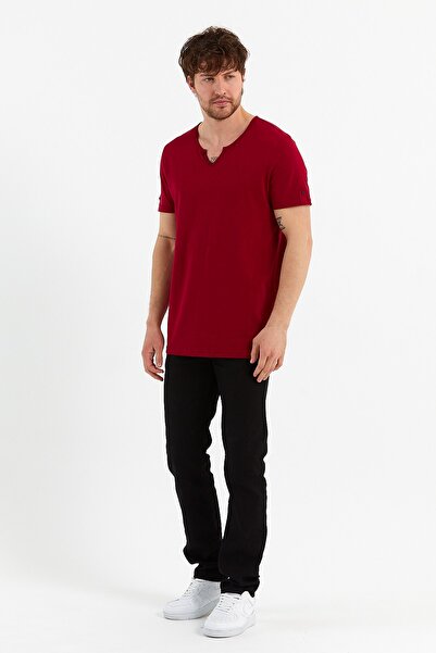 UOMOPARK 2135 Pear Collar Short Sleeve T-shirt