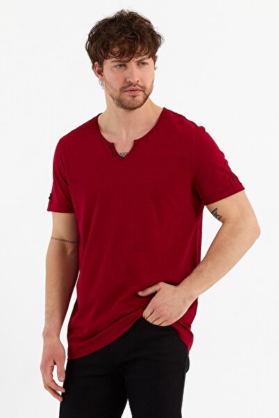 UOMOPARK 2135 Pear Collar Short Sleeve T-shirt