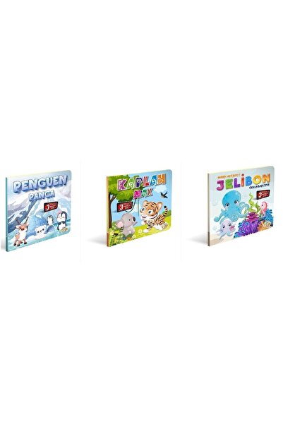 0-6 Yaş Yayınları مجموعة من 3 قطع من سلسلة الحيوانات اللطيفة / كتاب متحرك ثلا...