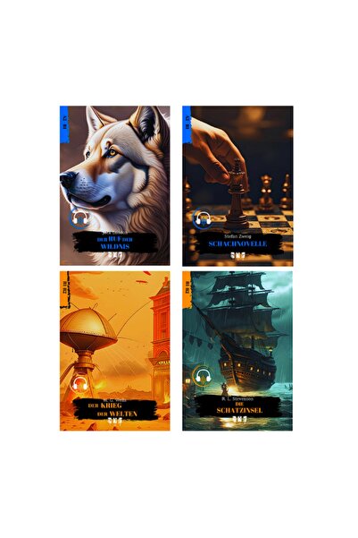 TGR PUBLICATIONS Almanca (QR Kod ile Dinlemeli-Alıştırmalı) 4'lü Hikaye Seti ...