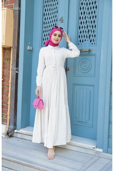 ENSA TESETTUR Asian Waist Tied Hijab Dress