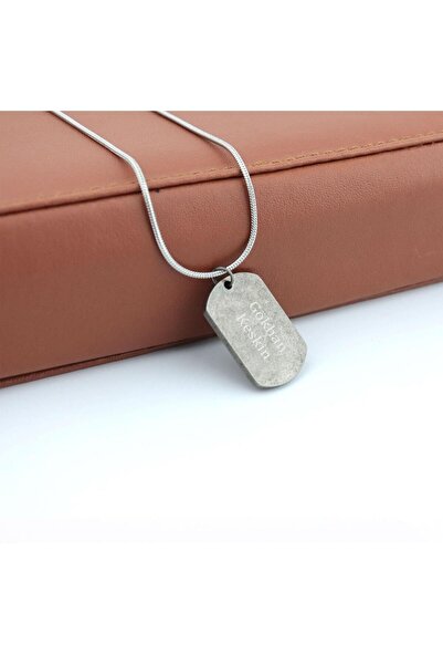 PİGADO İsme Kişiye Özel Paslanmaz Çelik Künye Kolye Küçük Boy