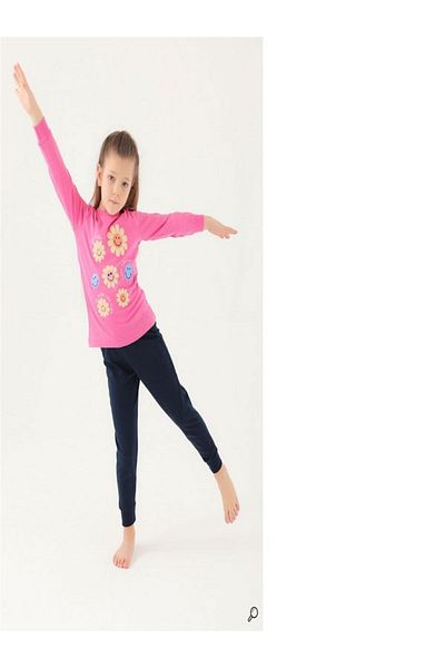 ROLY POLY Girl's Fuchsia 2-Piece Pajama Set