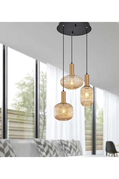 demet habek mylights MYLIGHTS RUSTIC TRIPLE GLAZED TABLE TOP VINTAGE PENDANT 100 CM CASE