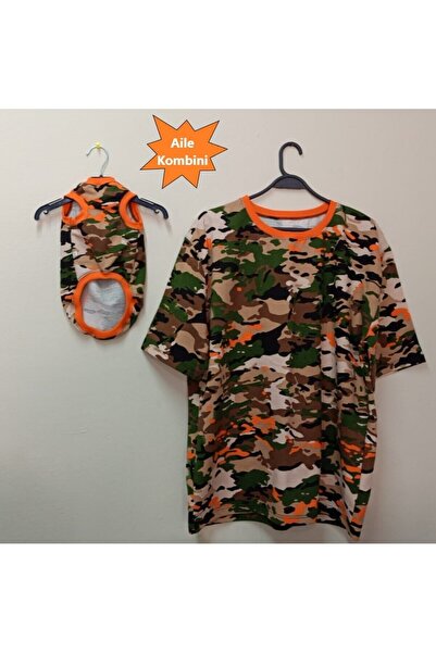 Gobo ملابس عائلية بنمط مموه للقطط والكلاب متوافقة مع المالك مقاس كبير/L/مقاس 3