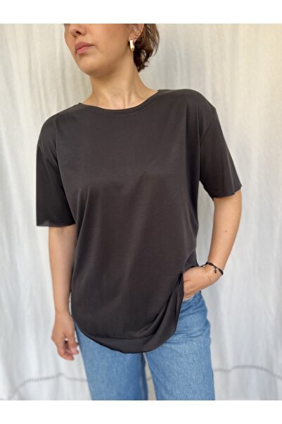 soBasic Μαύρο μπλουζάκι με λαιμόκοψη ποδηλάτου, κοντό μανίκι, βασικό μπλουζάκι