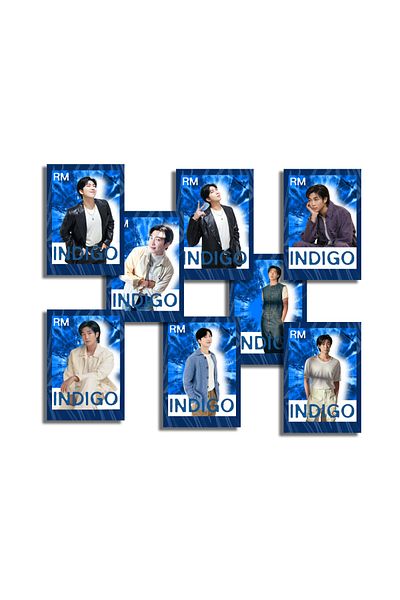 Güneş Kırtasiye BTS RM indigo Φωτοκάρτα Σετ 8 καρτών