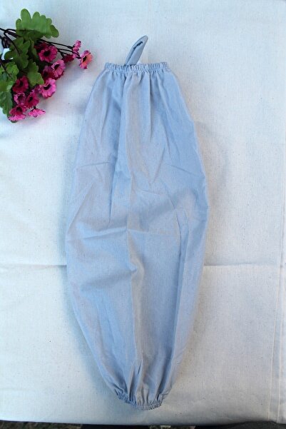 Emtory Home Toz Gri Çift Lastikli Keten Poşetlik - Mutfak Düzenleyici