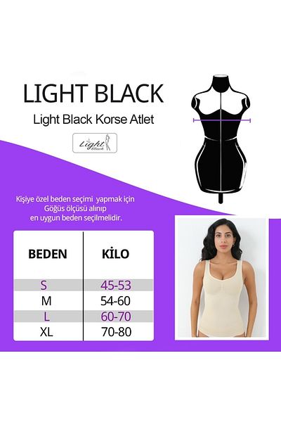 Light Black Women's Corset Athlete - Comfortable and Stylish Design