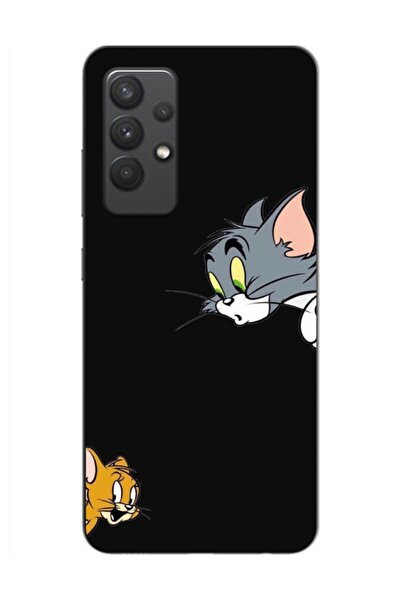 frondcase حافظة هاتف سامسونج A32 A32 توم وجيري أسود