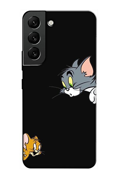 frondcase حافظة لهاتف سامسونج S22 توم وجيري باللون الأسود