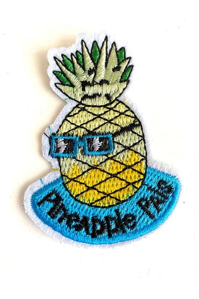 canan dizayn Arma de ananas brodat 8x6 cm (2 buc.)