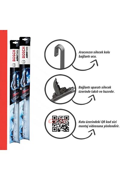Bosch Kia Sportage Front Wiper Kit 2010-2015 Compatible |   Aerotwin Series |   Set of 2 |