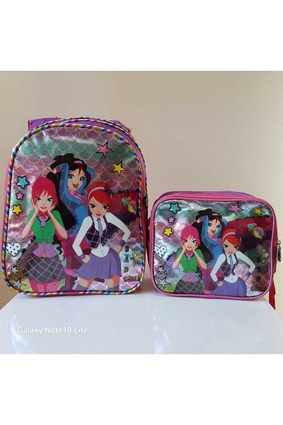 BULUT PRIMARY BAG 3-PIECE VİCE GIRLS FIGURED SET WITH LUNCH BAG GIRL'S SCHOOL BAG