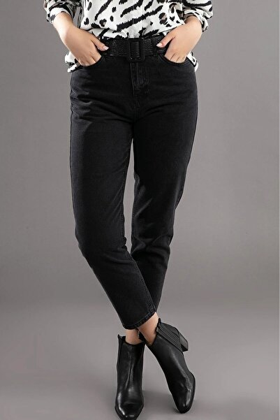 DRC trend Juan Visok struk Black Mom farmerke s Power Sa likrom Elastično far...