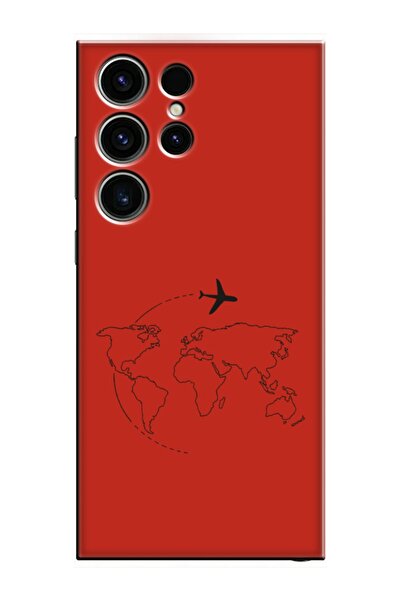 Samsung S23 Ultra Map Aircraft Red Phone Case