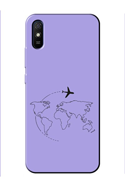 frondcase حافظة هاتف Redmi 9A Map Airplane Lilac