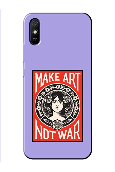 frondcase حافظة هاتف Redmi 9A Make Art Not War Lilac