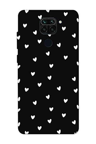 frondcase حافظة هاتف Redmi Note 9 قلوب صغيرة باللون الأسود