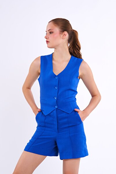 Swass LINEN VEST SHORTS SET