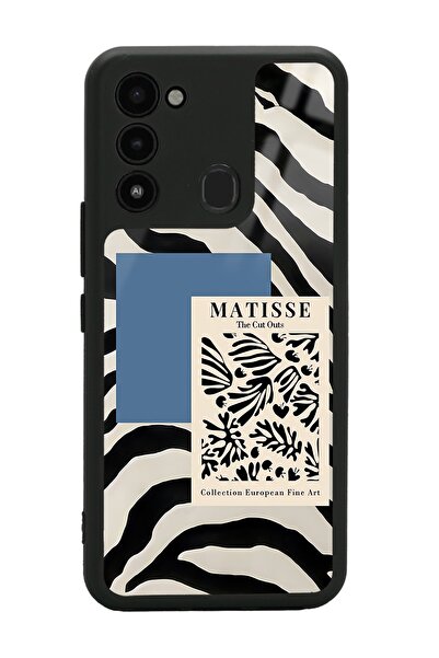 Spoyi Tecno Spark 8c Zebra Matısse Tasarımlı Glossy Telefon Kılıfı