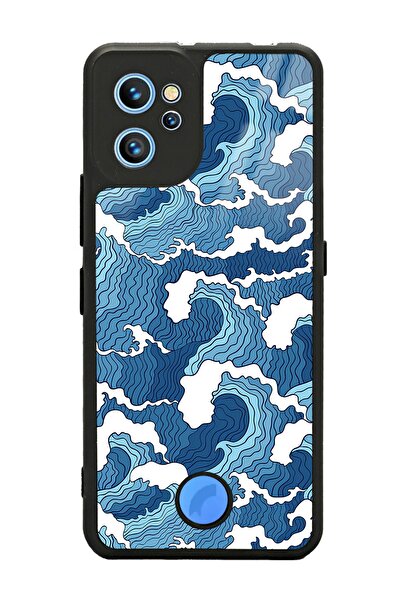 Spoyi غلاف هاتف لامع بتصميم موجة زرقاء من Reeder S19 Max Pro