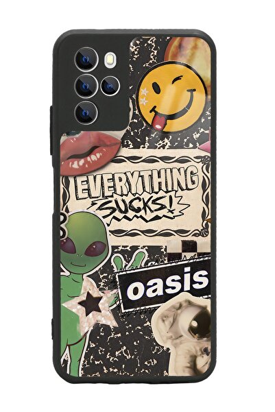 Spoyi Omix X700 Retro Sticker Tasarımlı Glossy Telefon Kılıfı