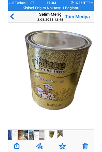 BİZCE susuz yağ 1.750 lt margarin