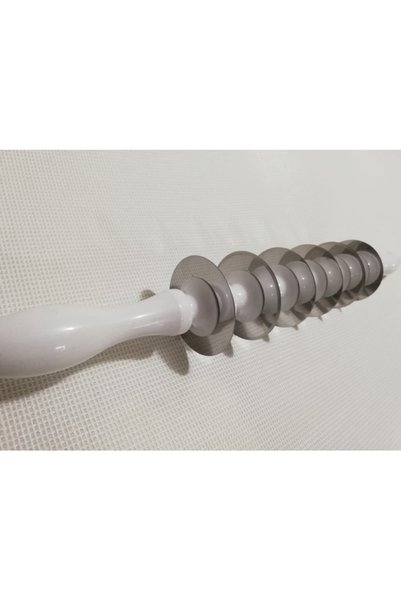 M3DECORİUM Professional Large Ravioli Dumpling 6 Blades 4 cm Large Range Dough Cutter Roller Rolling Pin Roller