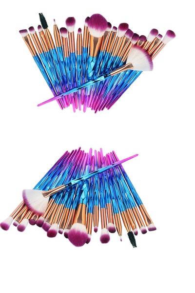 HANNAH Set pensule de machiaj Unicorn Diamond - 20 piese, design modern 826334