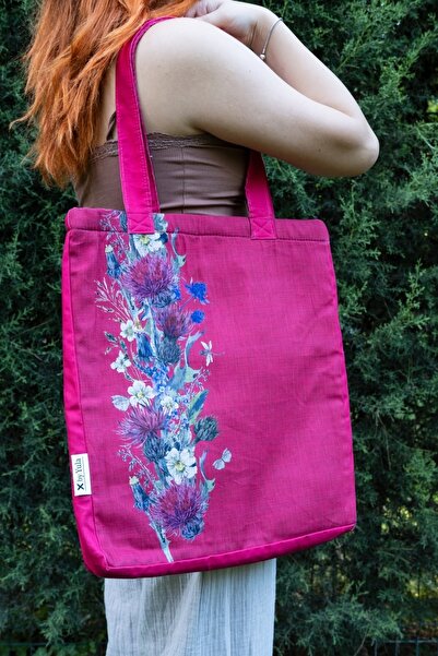 XbyYULA Goblen shoulder Cotton BAG çıtçıt Geniş hacimli organik baskı plaj-gü...