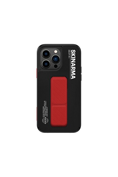 Skinarma Iphone 14 Pro Uyumlu Kılıf Standlı Deri Görünümlü Gyo Kapak-siyah