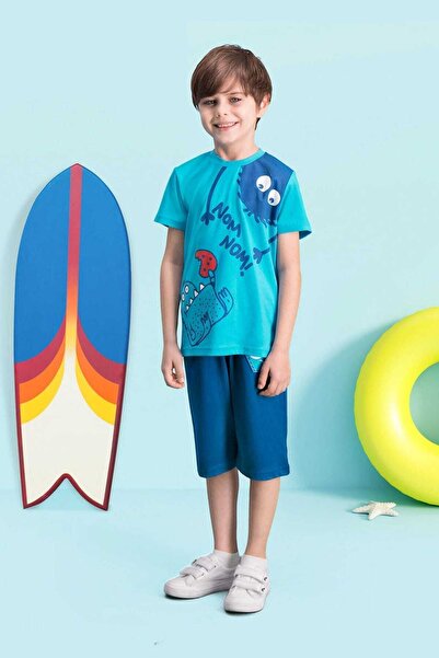 ROLY POLY Nom Nom Sea Blue Boy Capri Suit