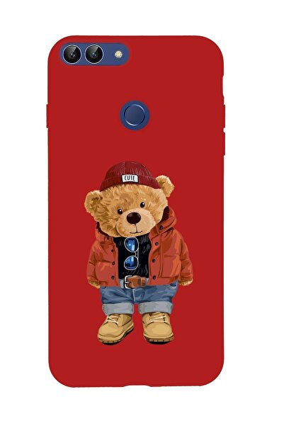 mooodcase Huawei Psmart 2018 Teddy Bear Premium Silikonlu Telefon Kılıfı