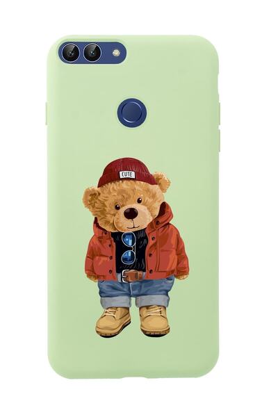 mooodcase Huawei Psmart 2018 Teddy Bear Premium Silikonlu Telefon Kılıfı