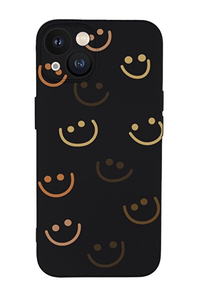 mooodcase Iphone 13 Uyumlu Smile Desenli Kamera Lens Korumalı Darbe Emici Silikonlu Lansman Kılıf
