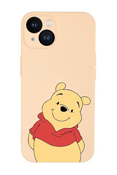 mooodcase Iphone 13 Uyumlu Pooh Desenli Kamera Lens Korumalı Darbe Emici Silikonlu Lansman Kılıf