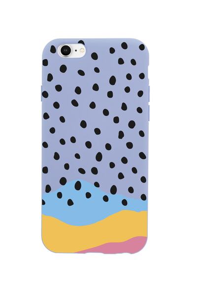 mooodcase Iphone 6 Shein Puantiye Premium Silikonlu Lila Telefon Kılıfı