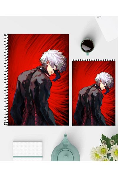 feroxby دفتر ملاحظات Ken Kaneki مقاس A5 ودفاتر ملاحظات مقاس A6 بتصميم خاص غير مبطنة